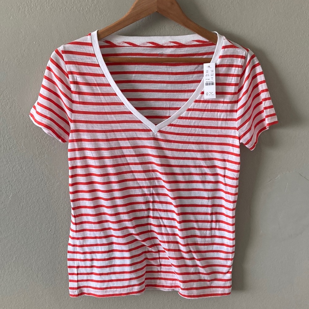 JCrew Vintage Cotton V Neck Tshirt